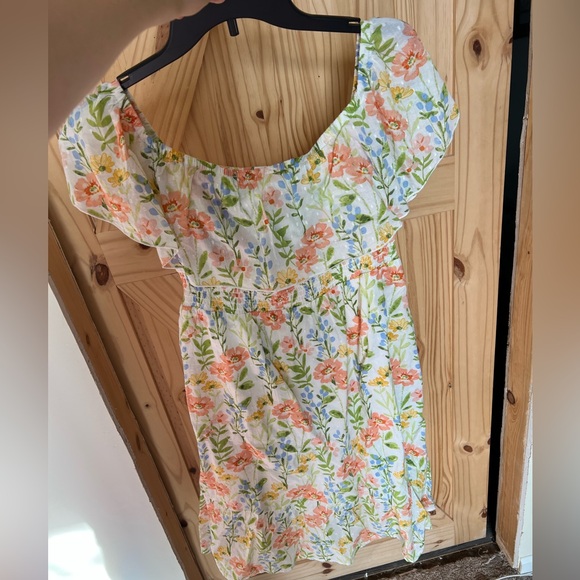 🌱🦢4 FOR $15!🦢🌱 Gymboree floral off shoulder prairie dress - Picture 3 of 4